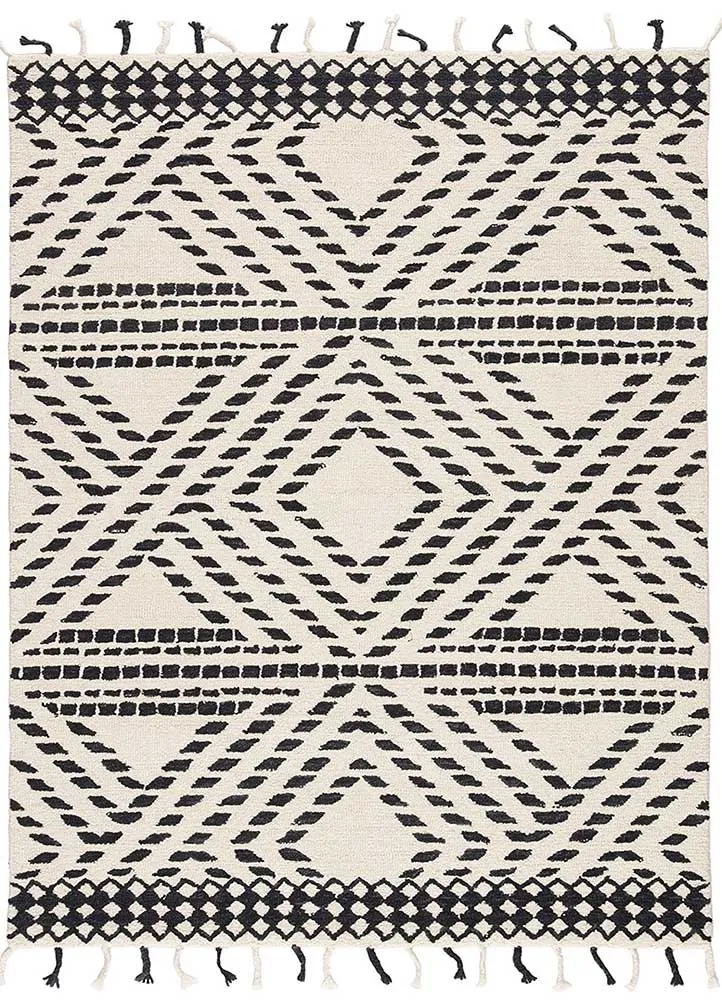 Wollteppich - 240 x 300 cm - schwarzgrün