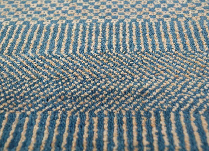 Wollteppich - 180 x 270 cm - seeblau