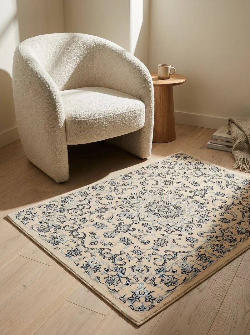 Nain 9La · Handgeknüpft – Beige, 124x78 cm