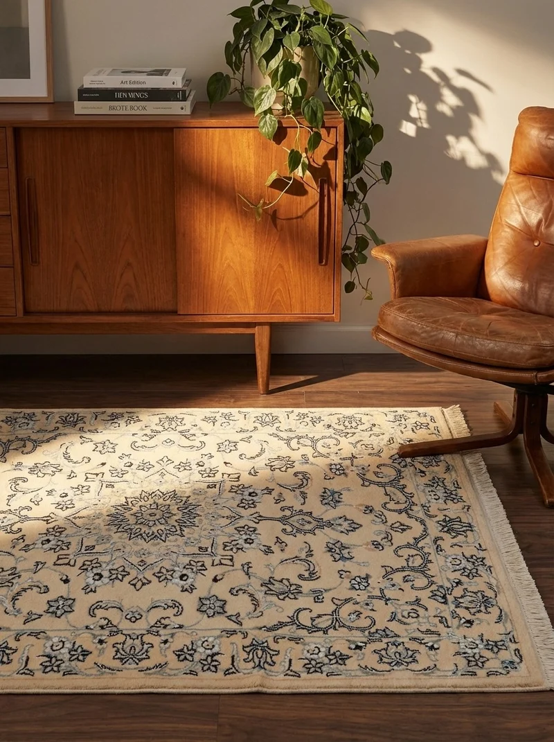 Nain 9La · Handgeknüpft – Beige, 124x78 cm