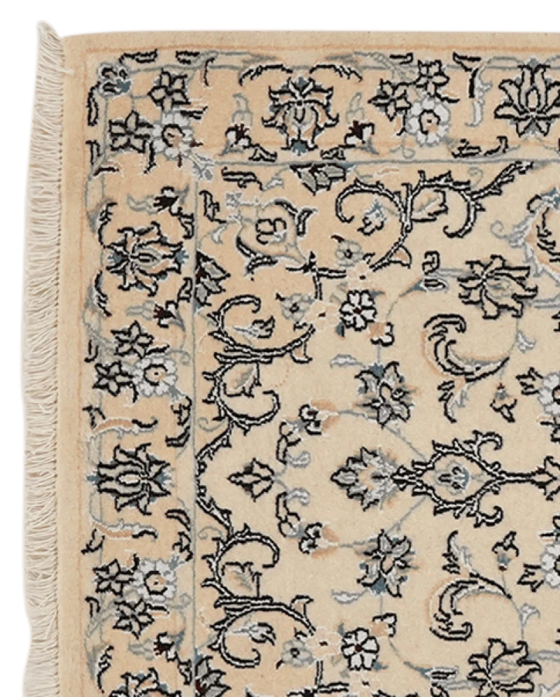 Nain 9La · Handgeknüpft – Beige, 124x78 cm