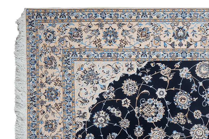 Nain 6La · Handgeknüpft – Blau, 241x166 cm