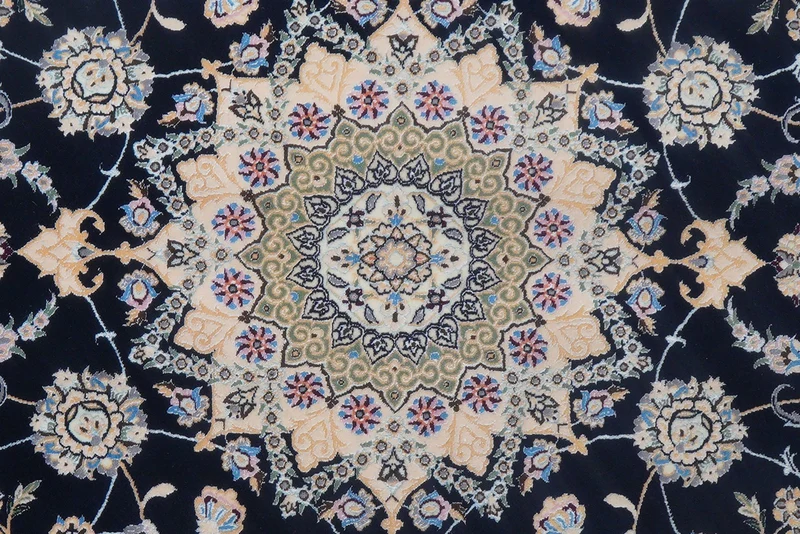 Nain 6La · Handgeknüpft – Blau, 241x166 cm