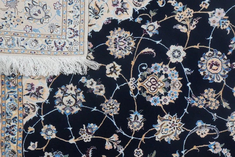 Nain 6La · Handgeknüpft – Blau, 241x166 cm
