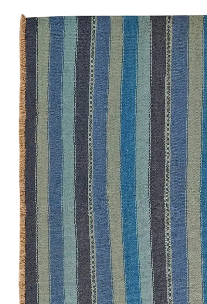 Kelim Gashgai · Handgewebt – Blau, 201x155 cm