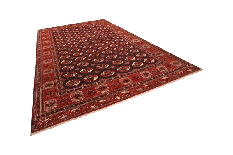 Turkman · Handgeknüpft – Blau, 390x289 cm