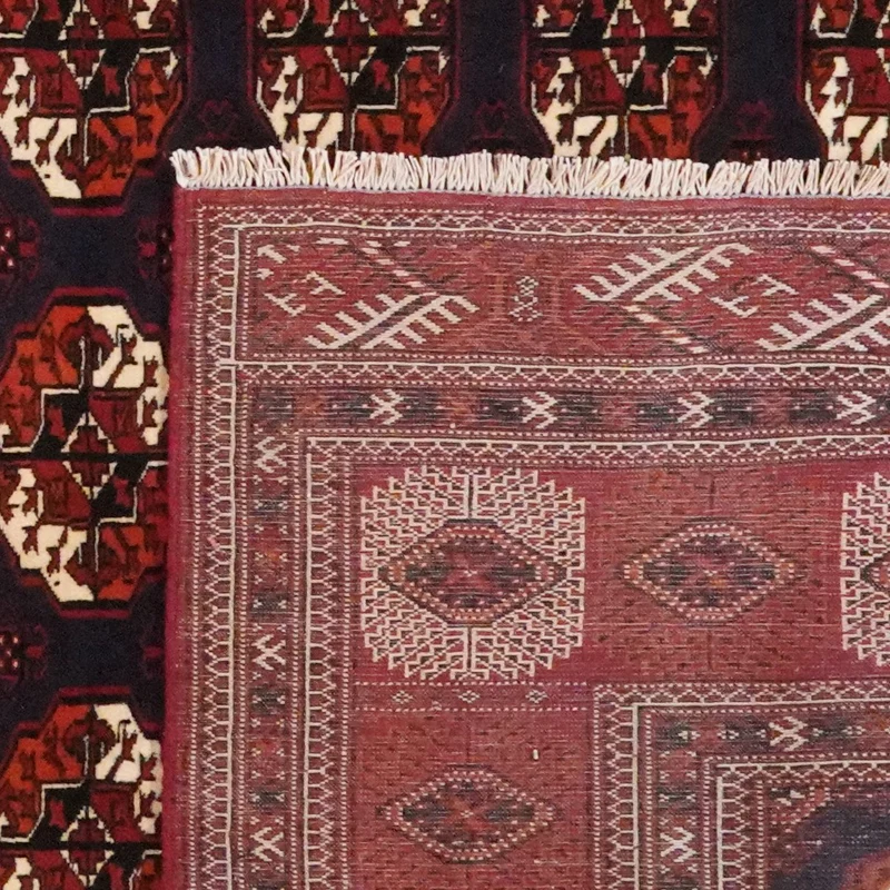 Turkman · Handgeknüpft – Blau, 390x289 cm