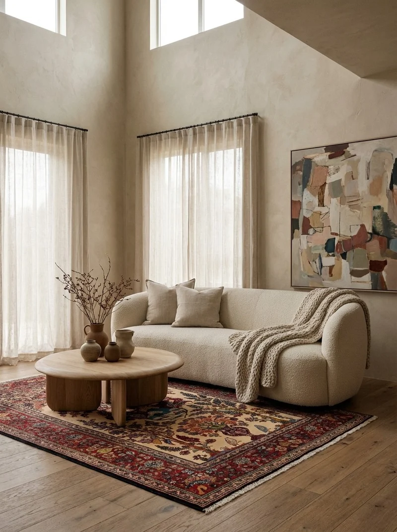 Kashan · Handgeknüpft – Braun, 199x133 cm