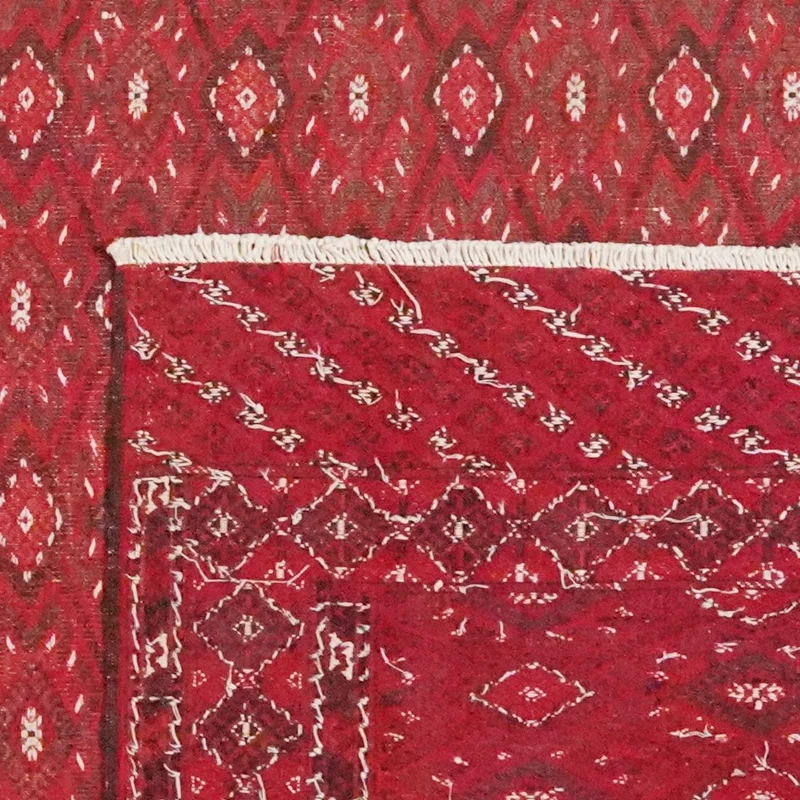 Kelim Turkman · Handgewebt – Rot, 360x232 cm