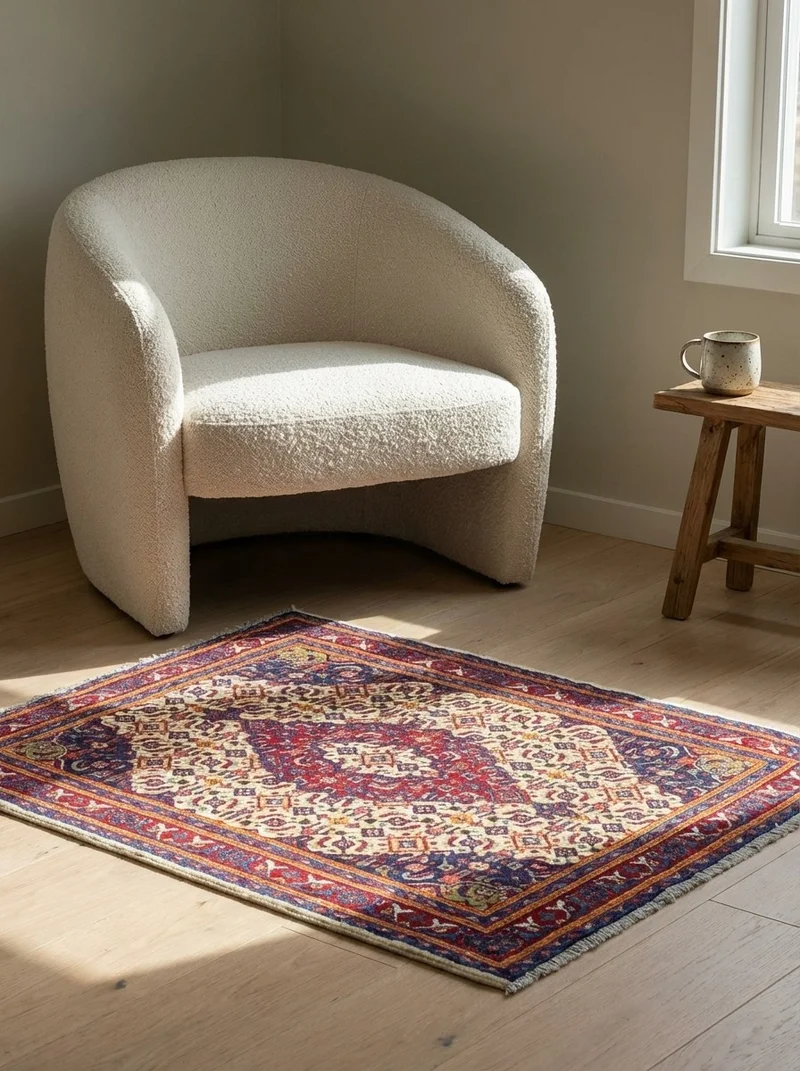 Sarough · Handgeknüpft – Beige, 76x64 cm