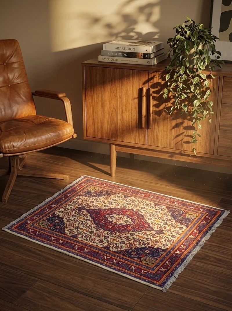Sarough · Handgeknüpft – Beige, 76x64 cm