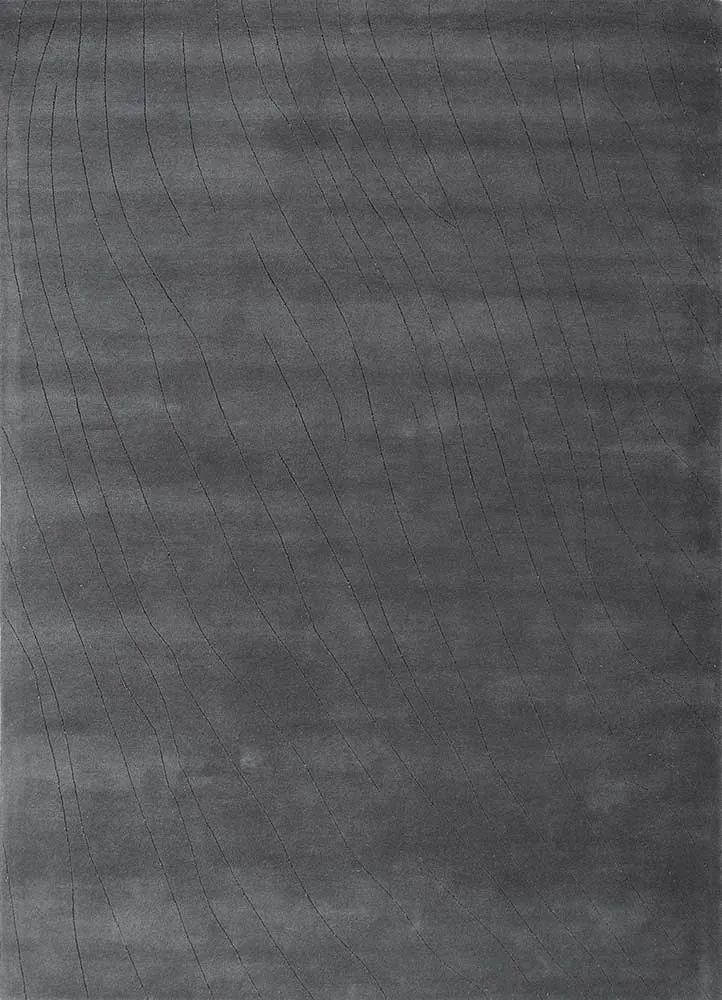 Wollteppich - 165 x 233 cm - dunkelgrau