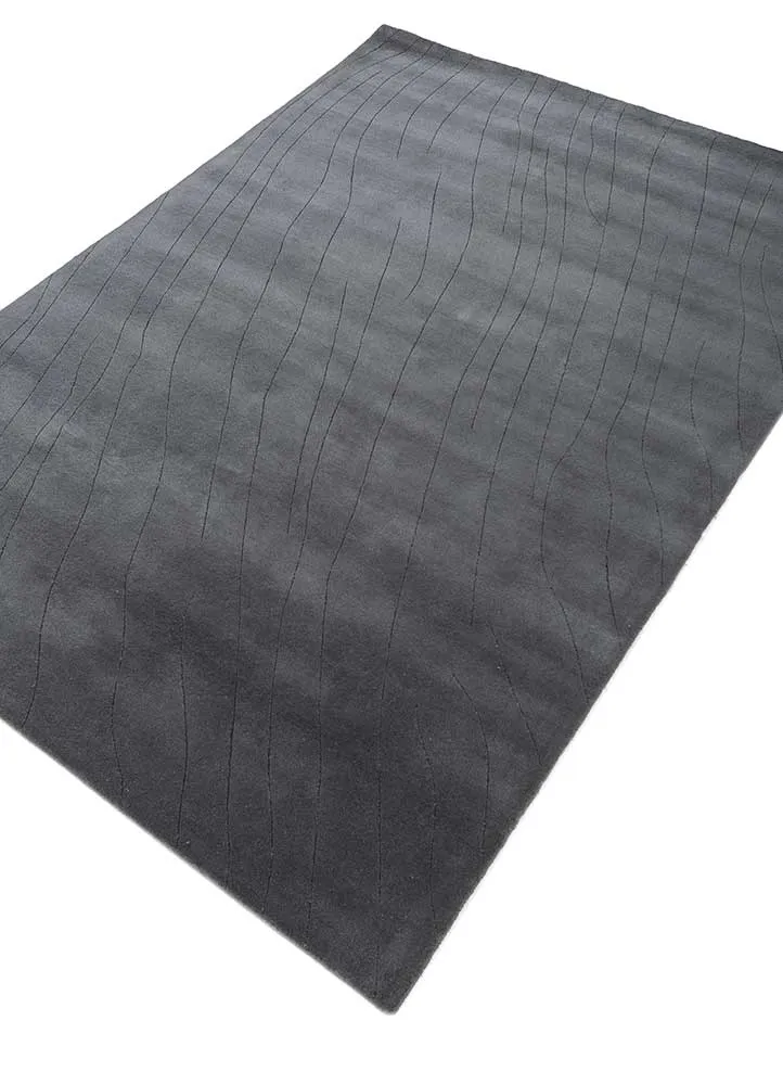 Wollteppich - 165 x 233 cm - dunkelgrau
