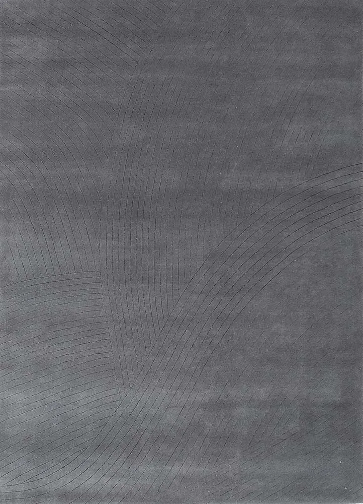 Wollteppich - 165 x 233 cm - dunkelgrau