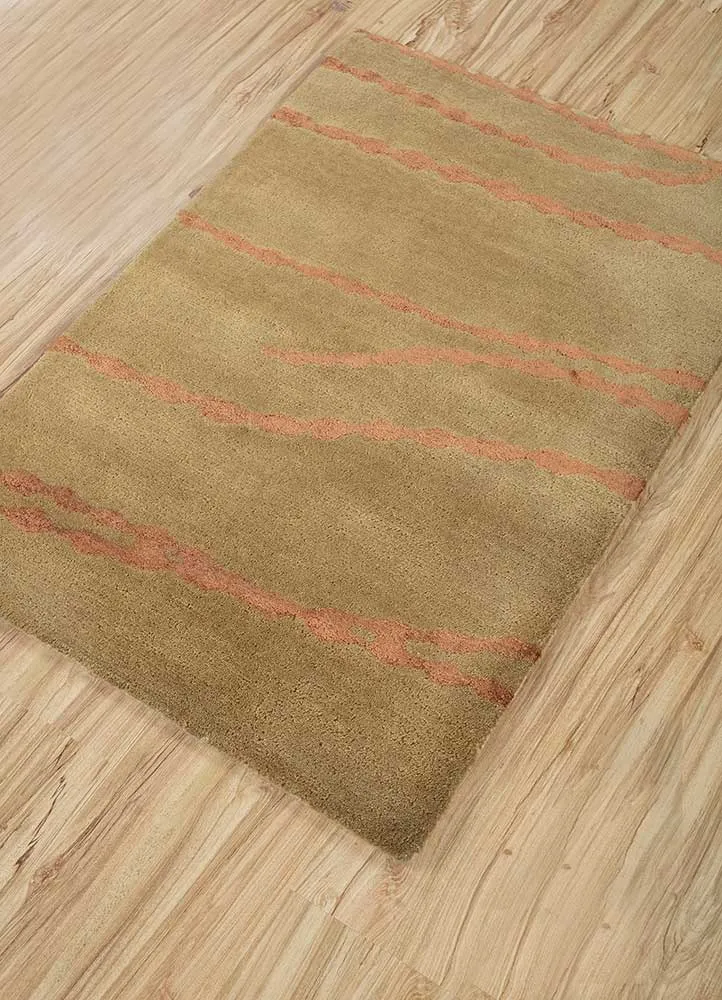 Wollteppich - 60 x 90 cm - gold