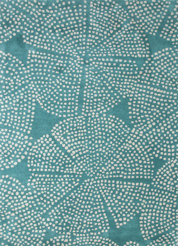 Wollteppich - 240 x 300 cm - türkis