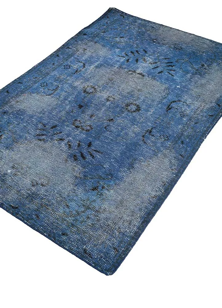 Wollteppich - 120 x 180 cm - blau