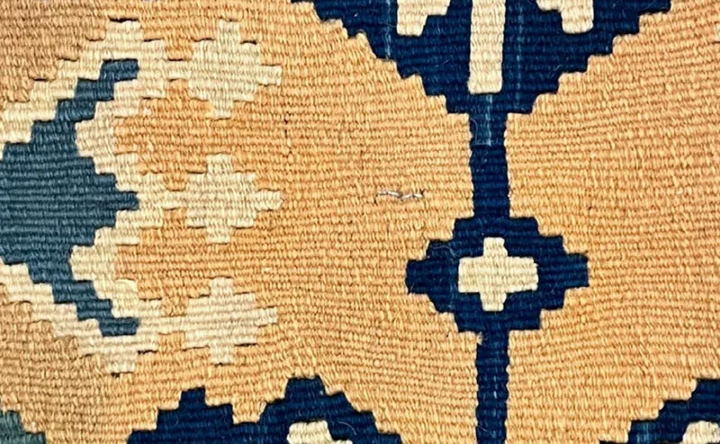Kelim Gashgai · Handgewebt – Bunt, 30x30 cm