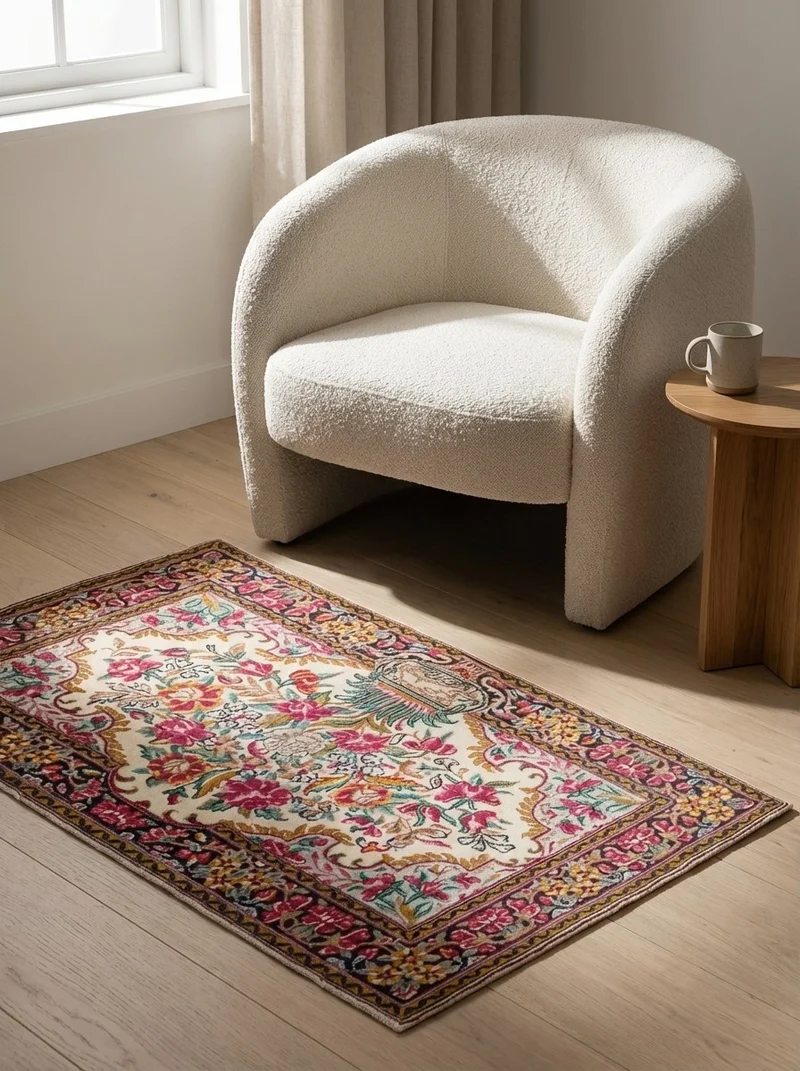 Kirman · Handgeknüpft – Beige, 57x88 cm