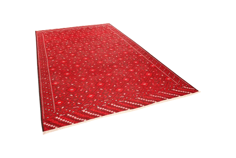 Kelim Turkman · Handgewebt – Rot, 305x213 cm