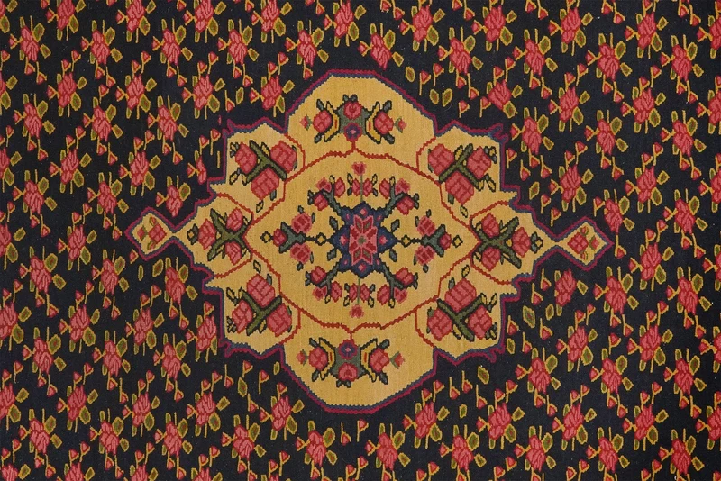 Kelim Bidjar · Handgewebt – Blau, 222x140 cm
