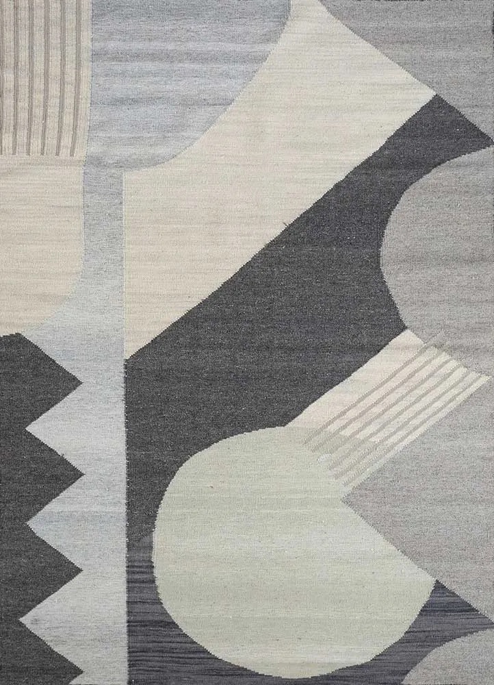 Wollteppich - 150 x 240 cm - grau