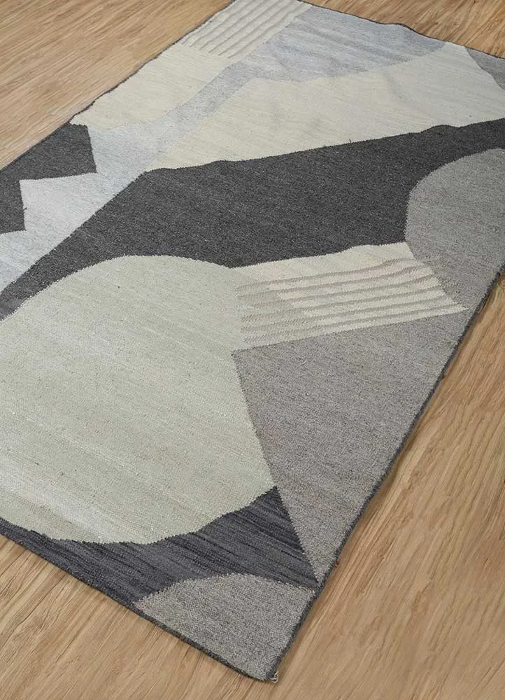 Wollteppich - 150 x 240 cm - grau