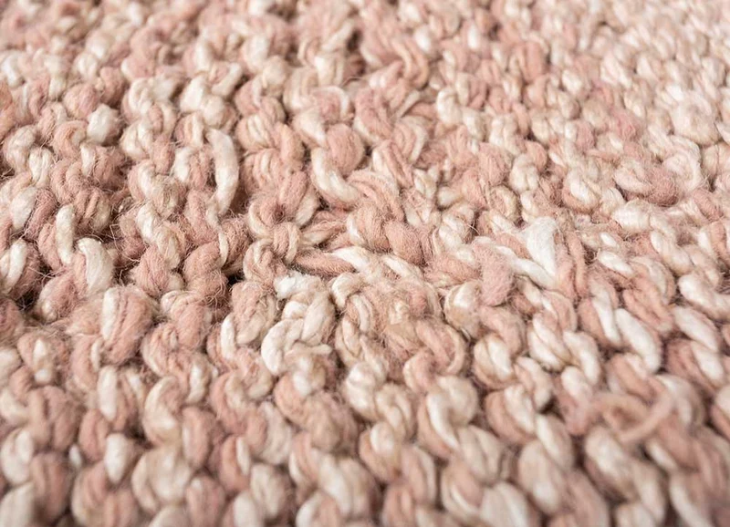 Wollteppich - 90 x 150 cm - beige