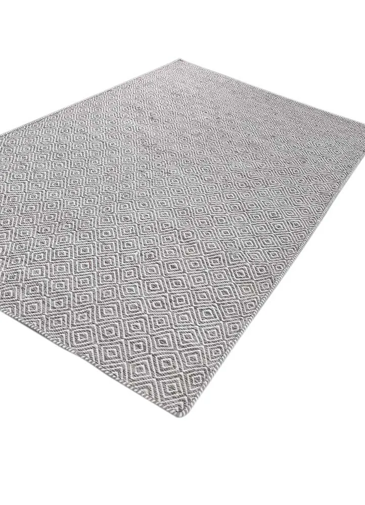 Wollteppich - 150 x 240 cm - grau