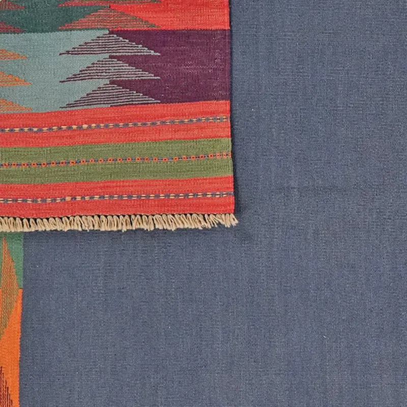 Kelim Gashgai · Handgewebt – Blau, 249x186 cm