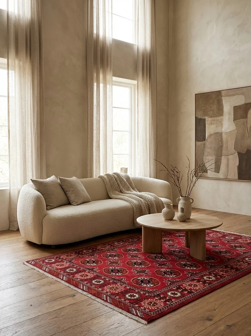 Turkman · Handgeknüpft – Rot, 192x133 cm