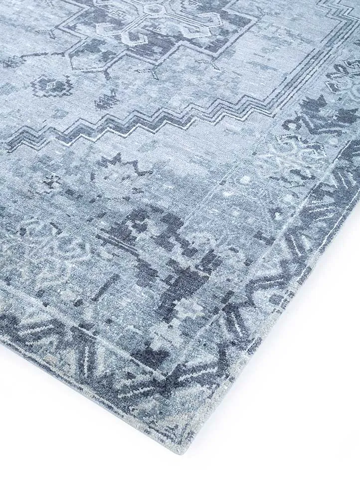 Designer Teppich - 240 x 300 cm - hellblau