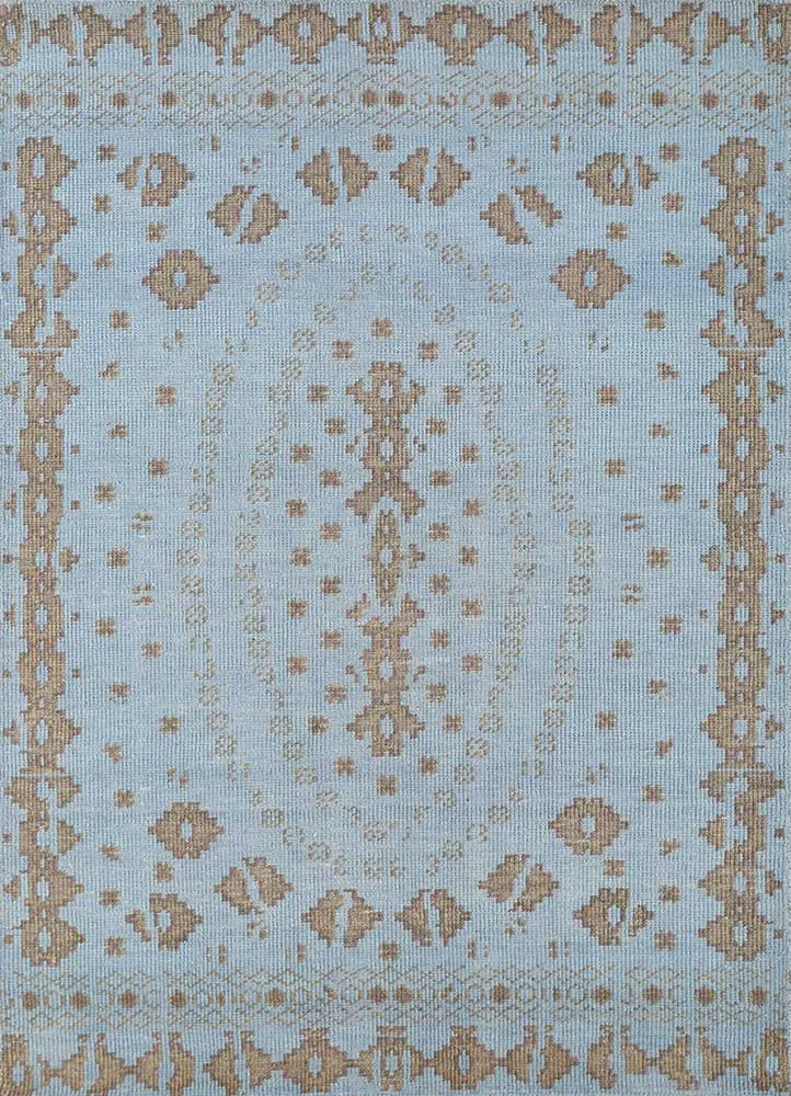 Wollteppich - 150 x 240 cm - seeblau