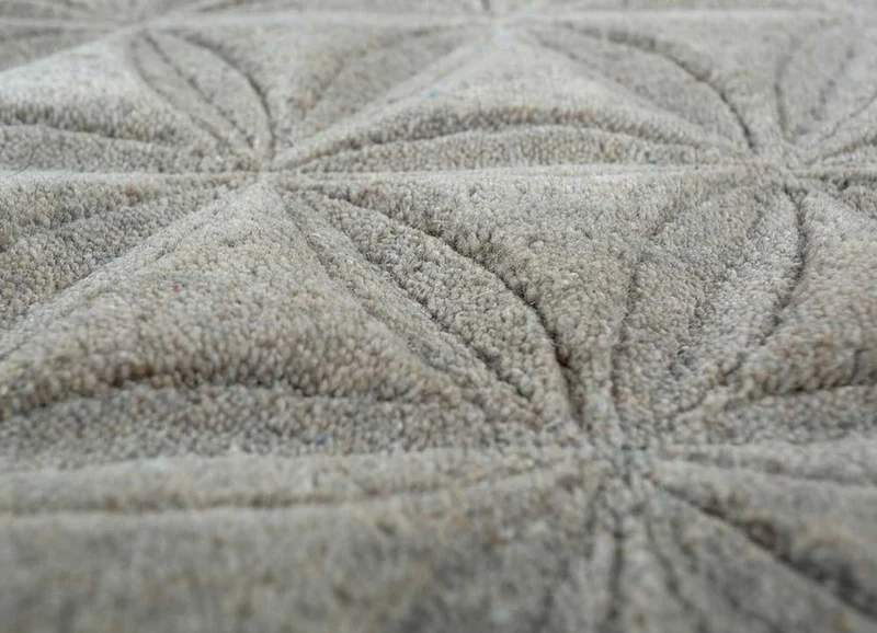 Wollteppich - 180 x 270 cm - beige