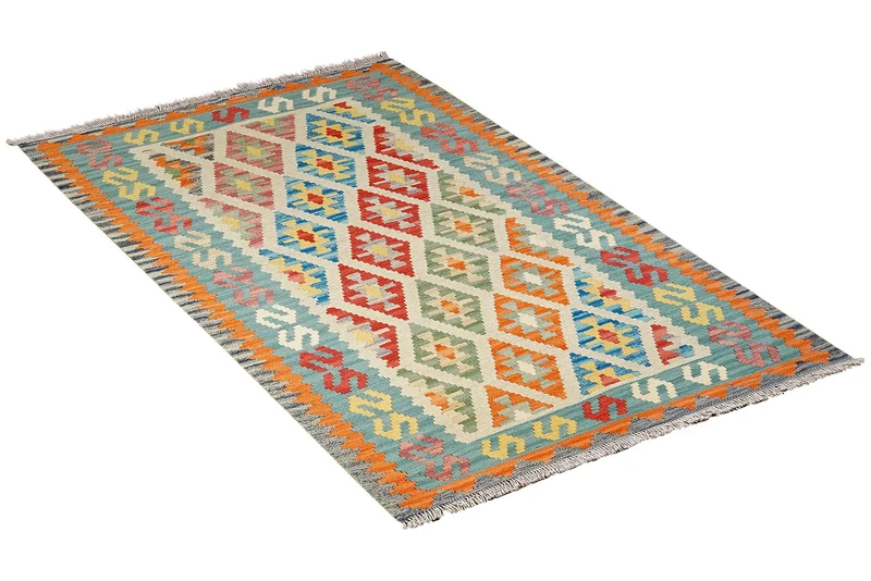 Kelim Gashgai · Handgewebt – Beige, 181x125 cm