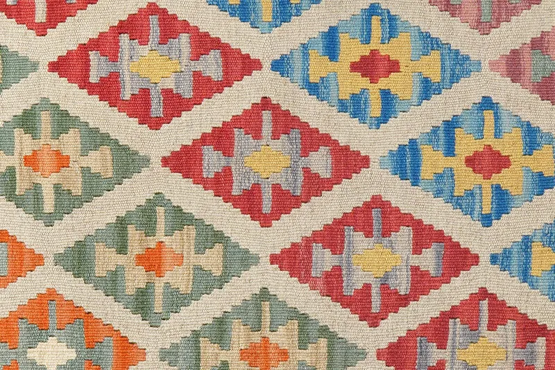Kelim Gashgai · Handgewebt – Beige, 181x125 cm