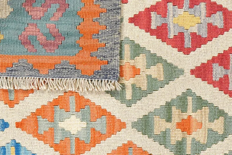 Kelim Gashgai · Handgewebt – Beige, 181x125 cm