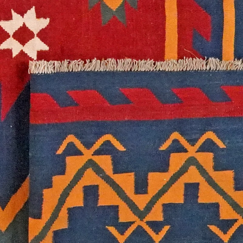 Kelim Gashgai · Handgewebt – Bunt, 399x325 cm