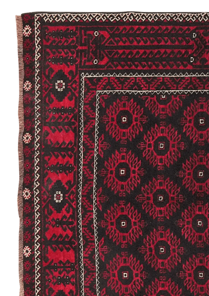 Belutch · Handgeknüpft – Schwarz, 221x118 cm