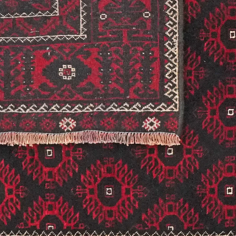 Belutch · Handgeknüpft – Schwarz, 221x118 cm