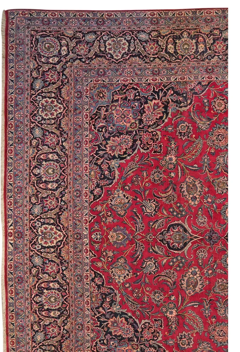 Kashan · Handgeknüpft – Rot, 447x335 cm