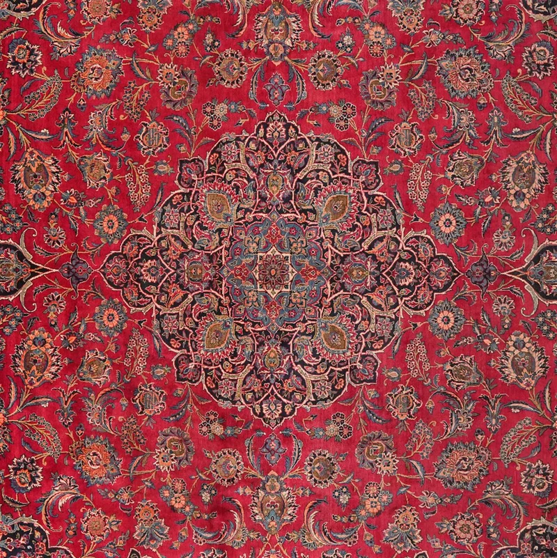 Kashan · Handgeknüpft – Rot, 447x335 cm