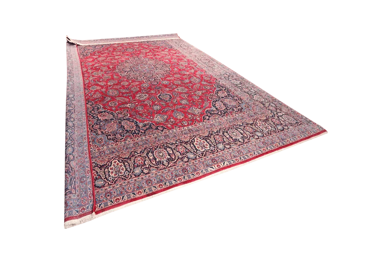 Kashan · Handgeknüpft – Rot, 447x335 cm