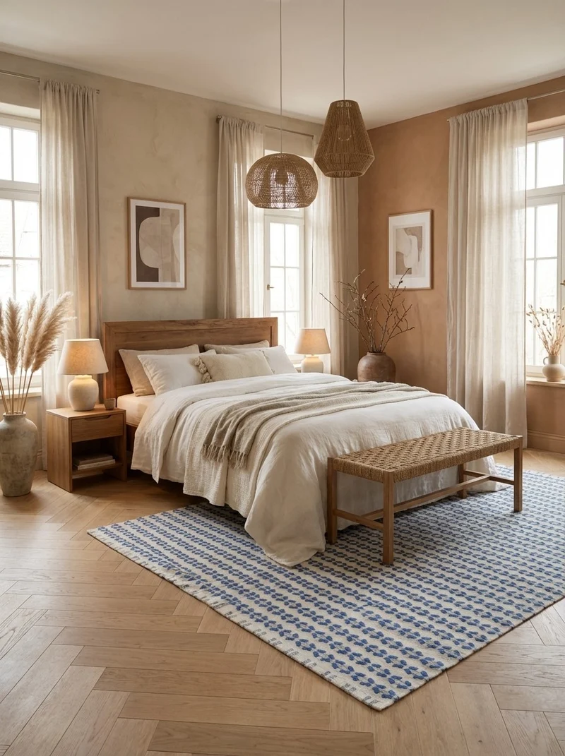 Dhurrie · Handgewebt – Beige, 200x290 cm