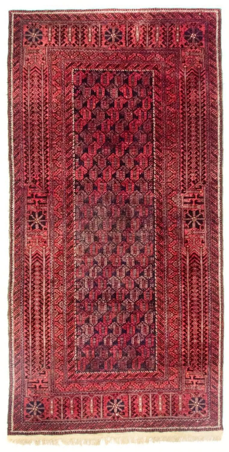 Belutsch Teppich 106x215cm - Orientteppich - mehrfarbig