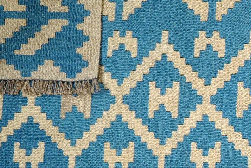 Kelim Gashgai · Handgewebt – Blau, 155x102 cm
