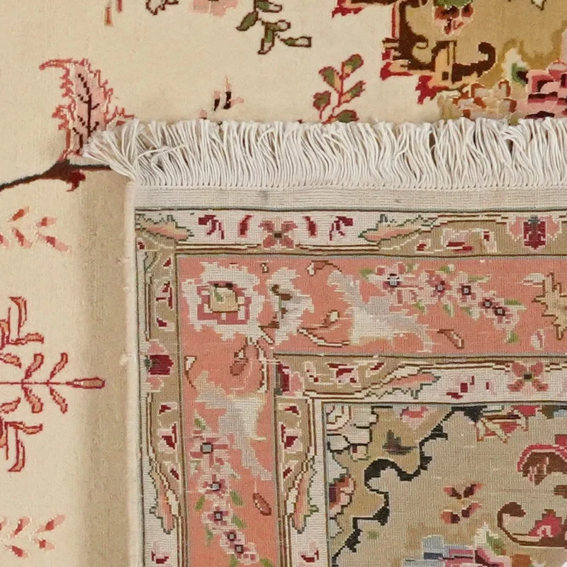 Tabriz 50 Raj · Handgeknüpft – Beige, 207x84 cm