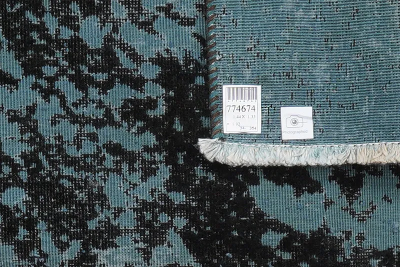 Vintage · Handgeknüpft – Blau, 144x133 cm