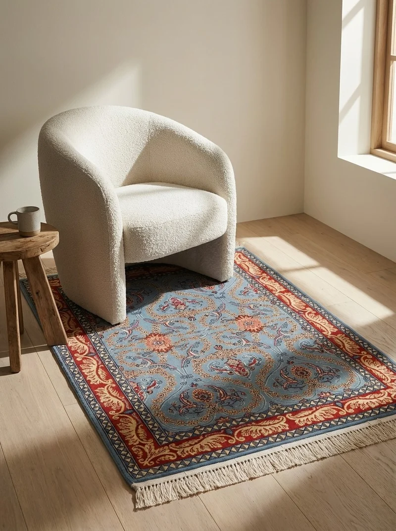 Isfahan · Handgeknüpft – Blau, 117x80 cm