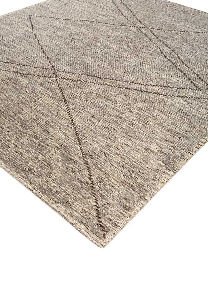 Wollteppich - 270 x 300 cm - dunkelbeige
